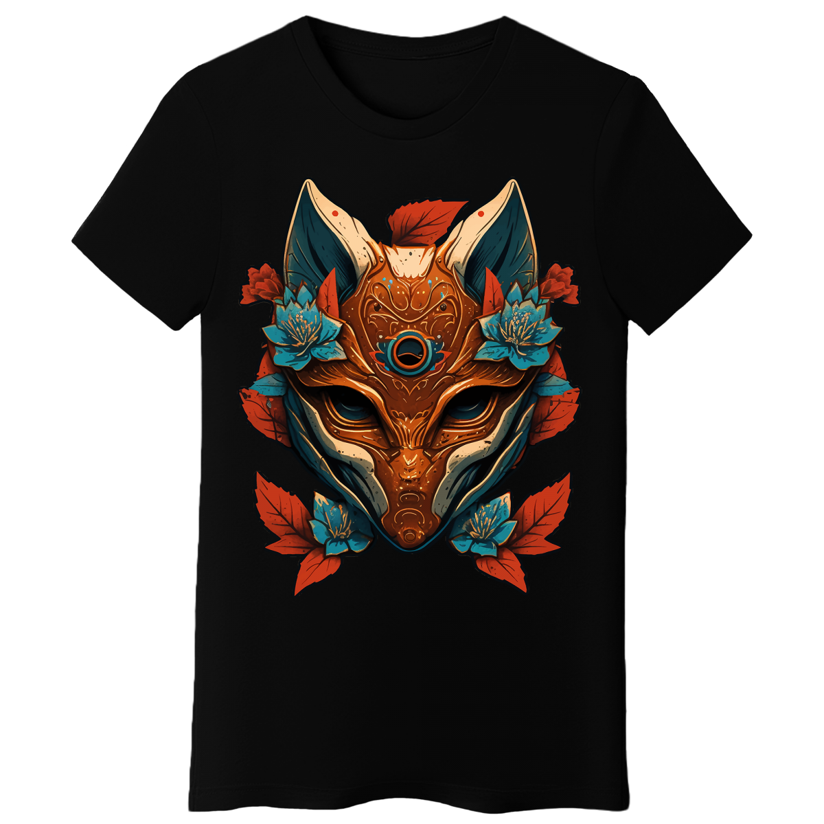 Koszulka Damska Lisia Maska - Czarna