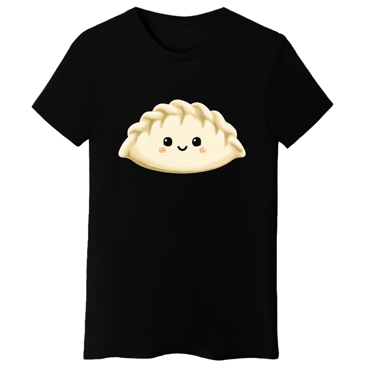 Koszulka Damska Kawaii Pierożek - Czarna