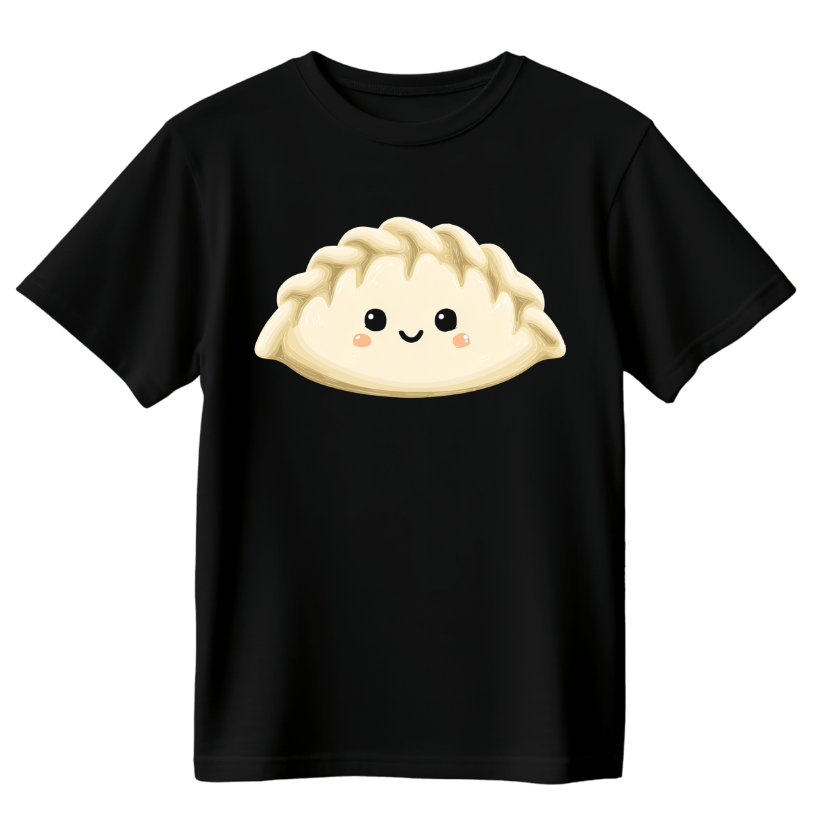 Koszulka Męska Kawaii Pierożek - Czarna