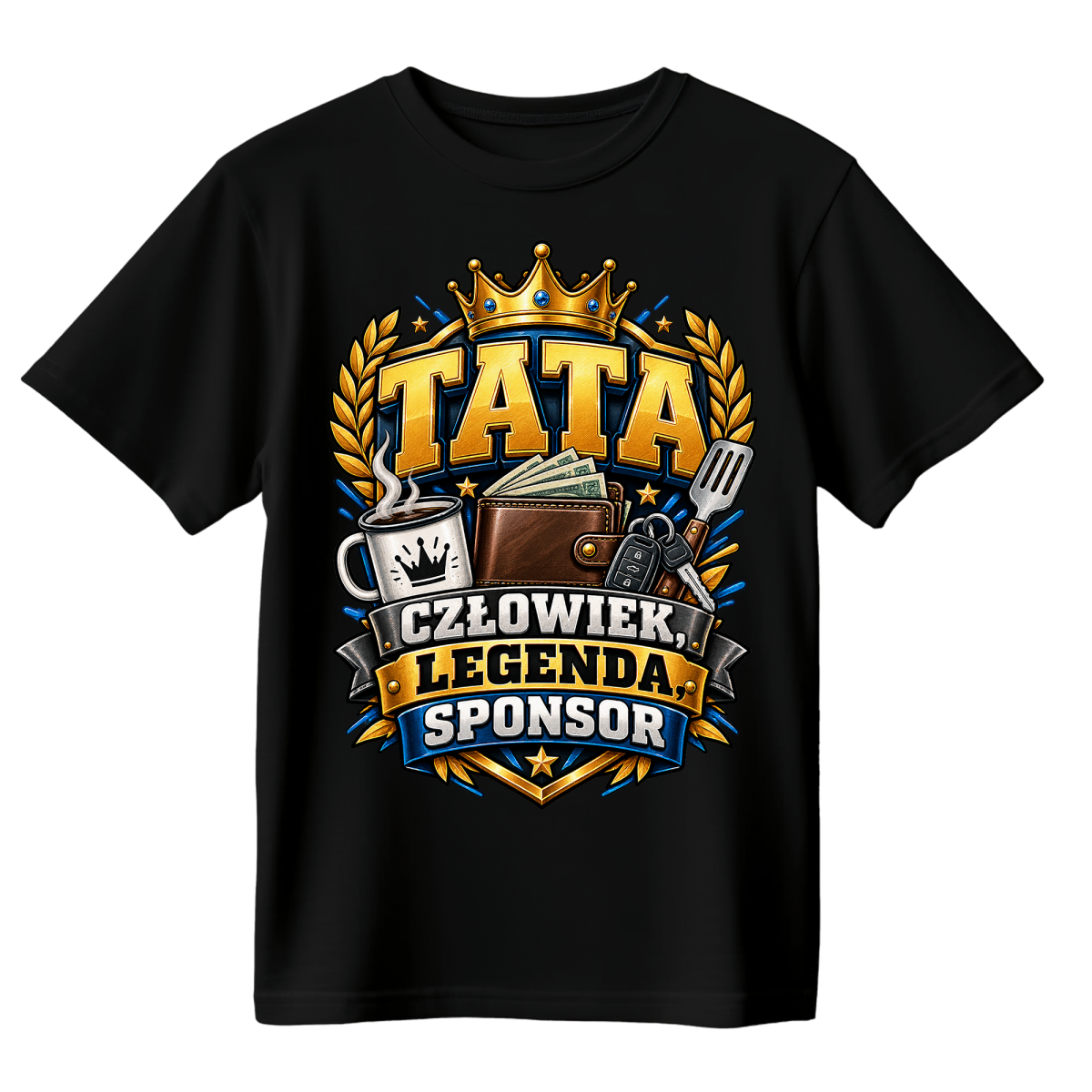 Koszulka męska - Tata człowiek legenda, sponsor