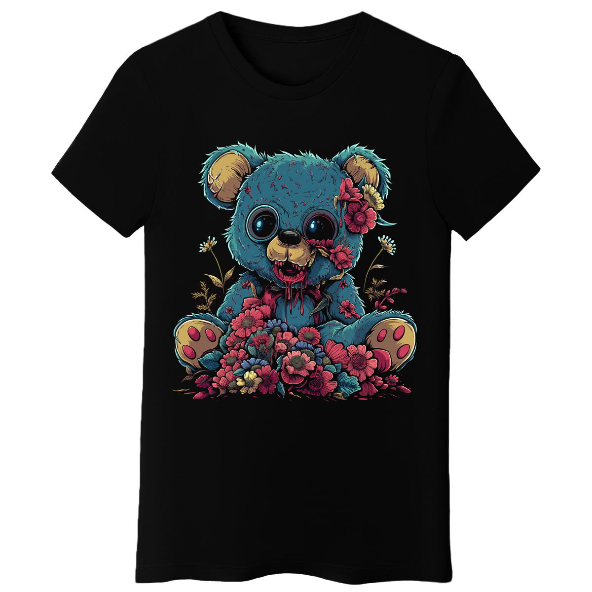 Koszulka Damska Pluszowa Groza - Czarna