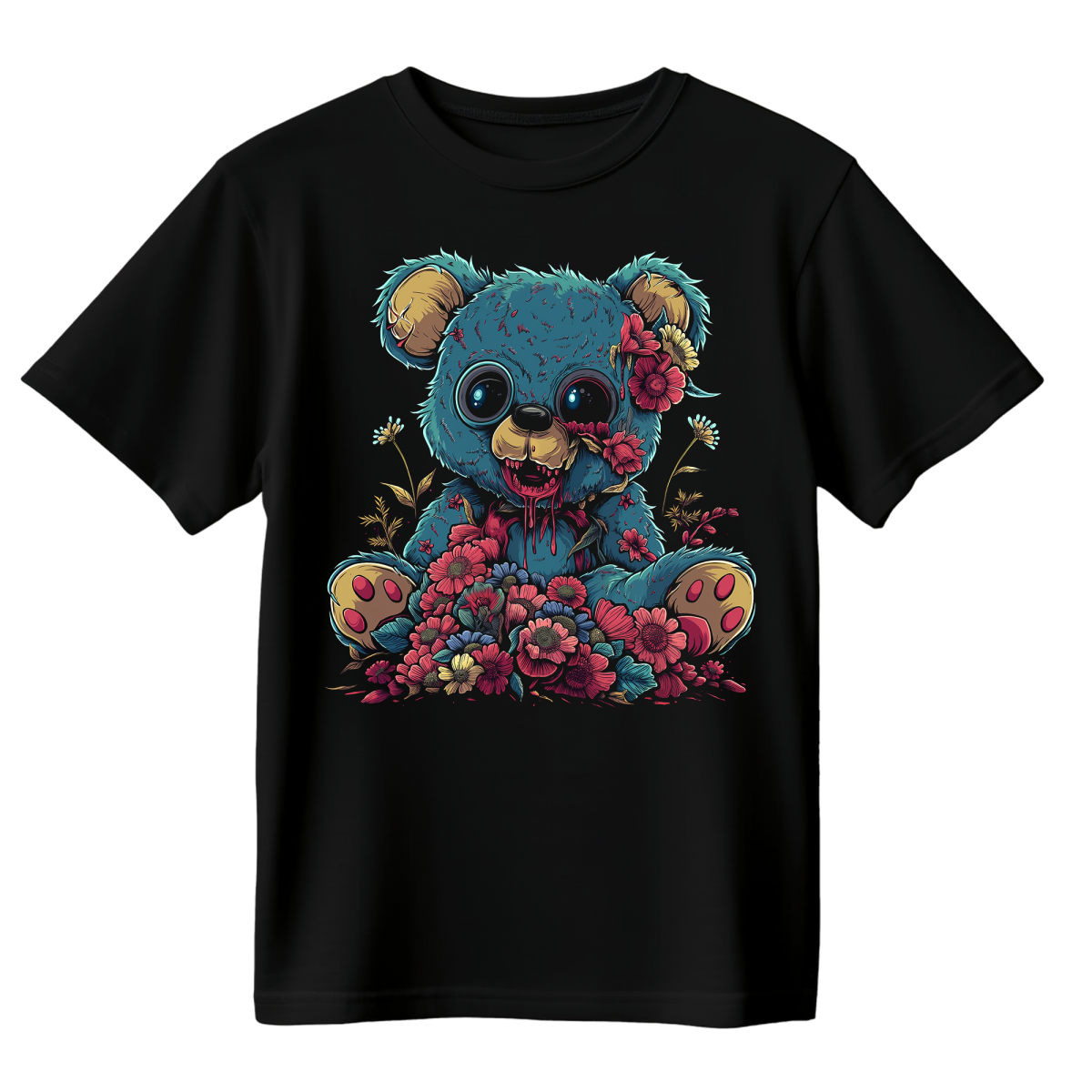 Koszulka Męska Pluszowa Groza - Czarna