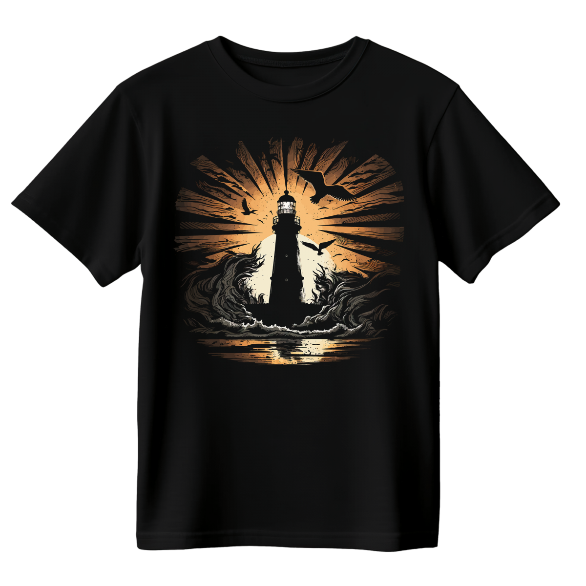 Koszulka Męska Światło W Burzy - Czarna