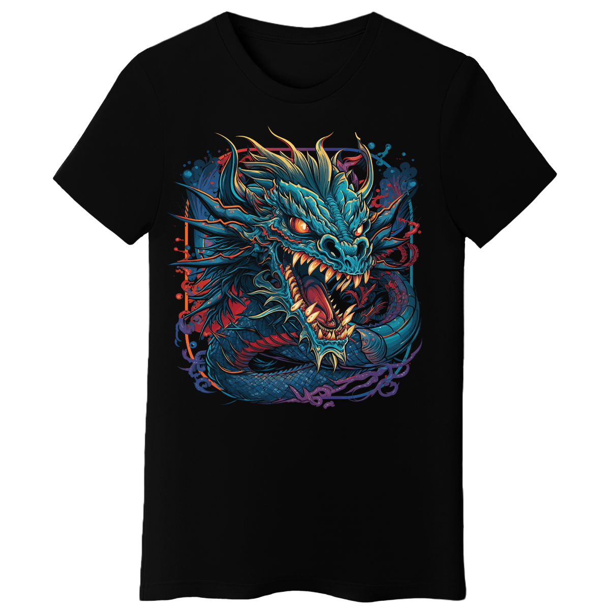 Koszulka Damska Smocza Furia - Czarna