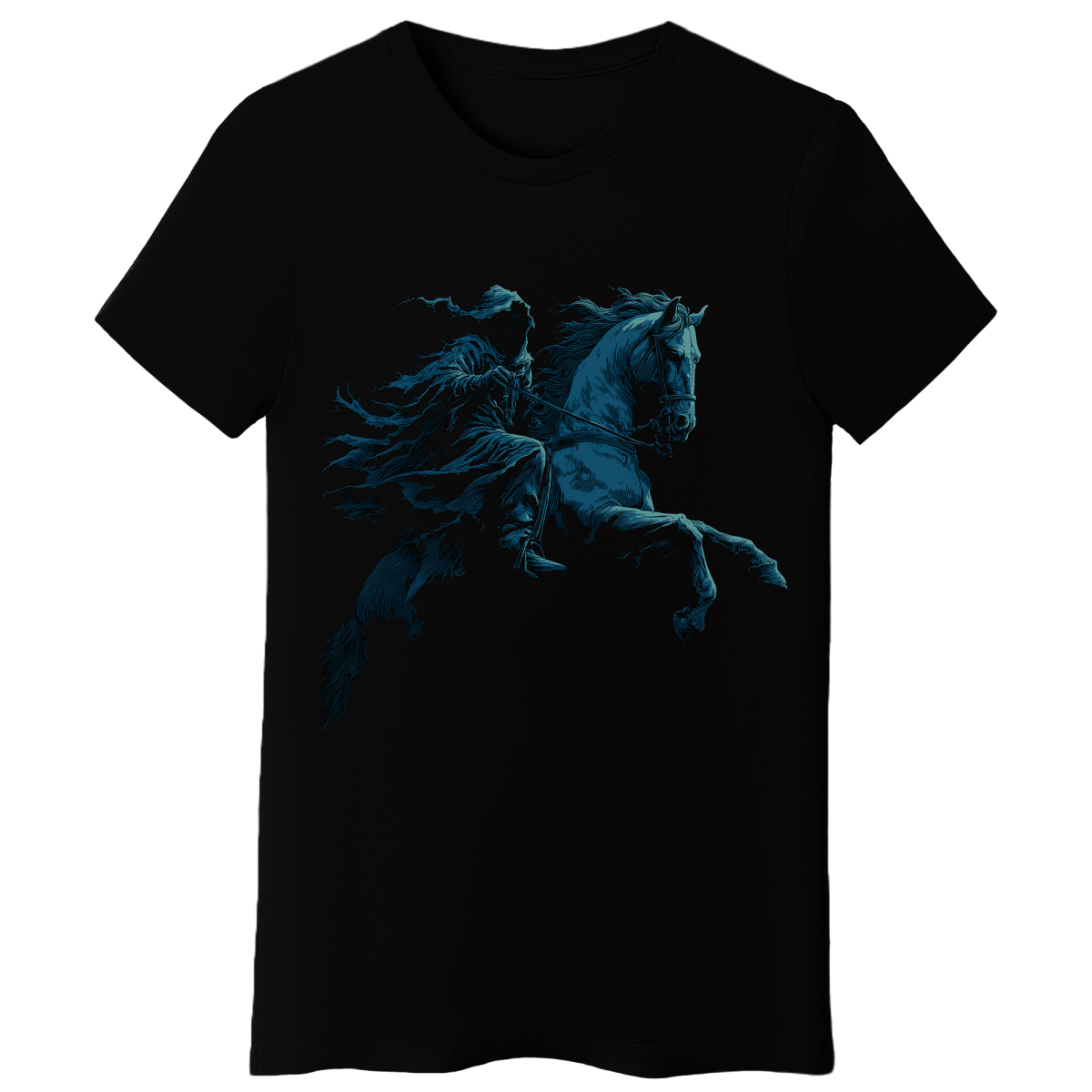 Koszulka Damska Jeździec Bez Głowy - Czarna