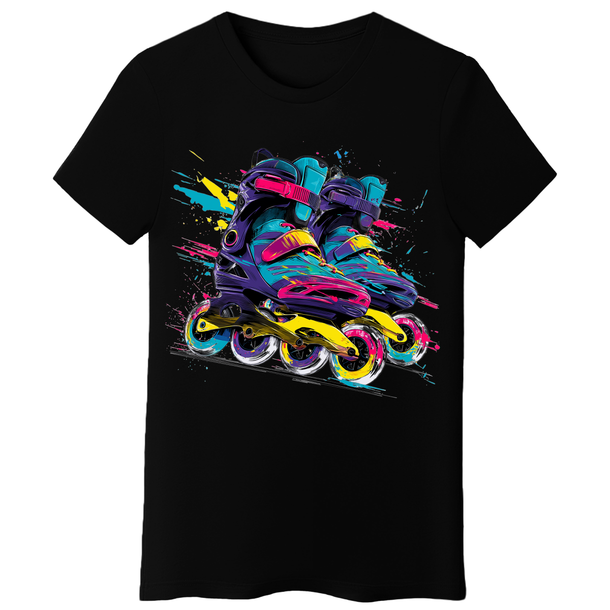 Koszulka Damska Neonowa Jazda - Czarna