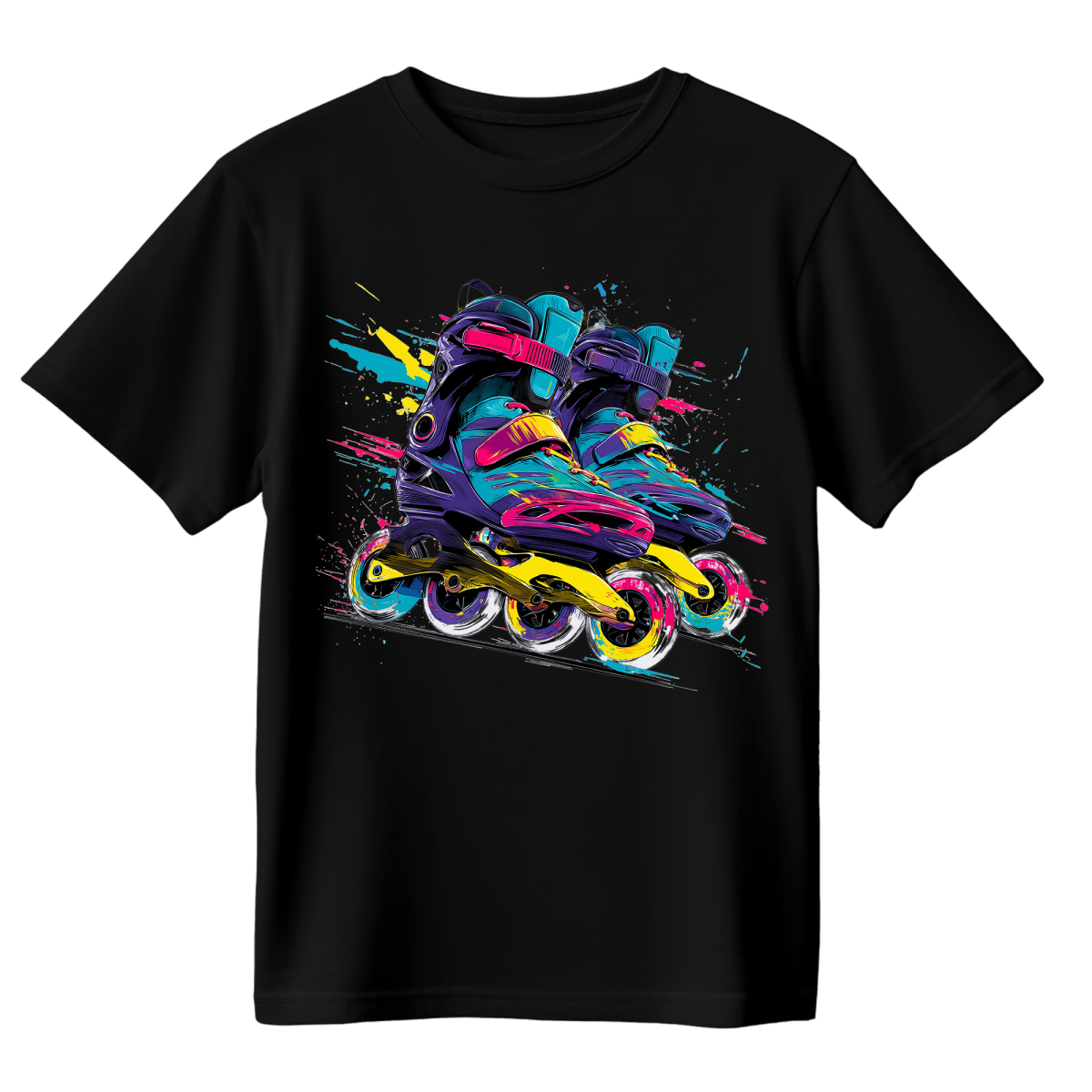 Koszulka Męska Neonowa Jazda - Czarna