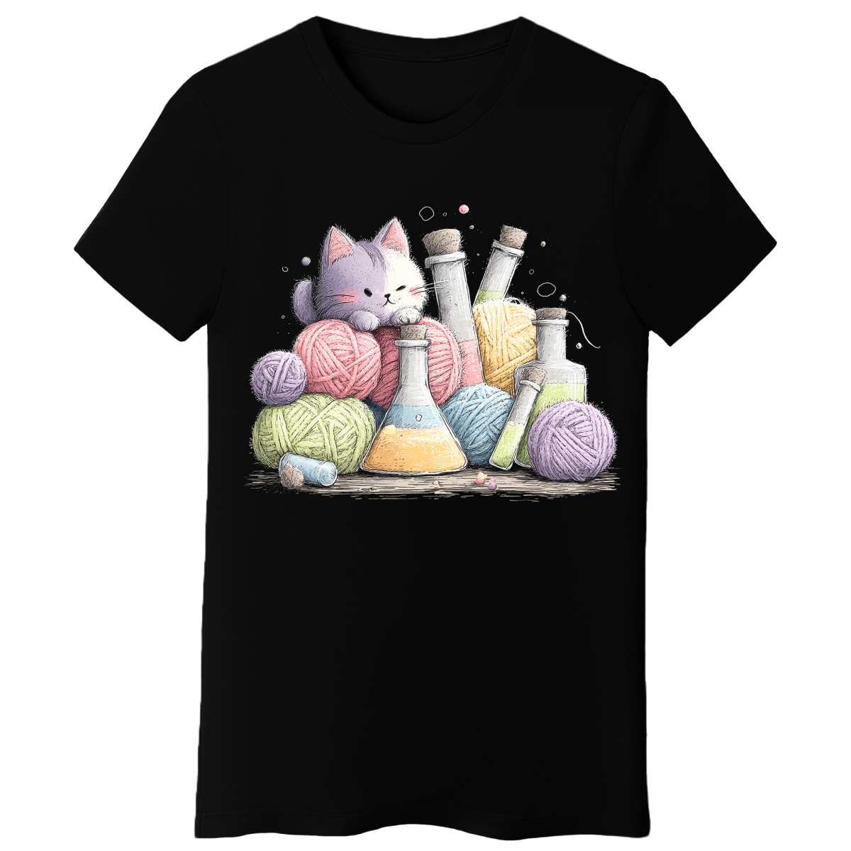 Koszulka Damska Koci Alchemik - Czarna