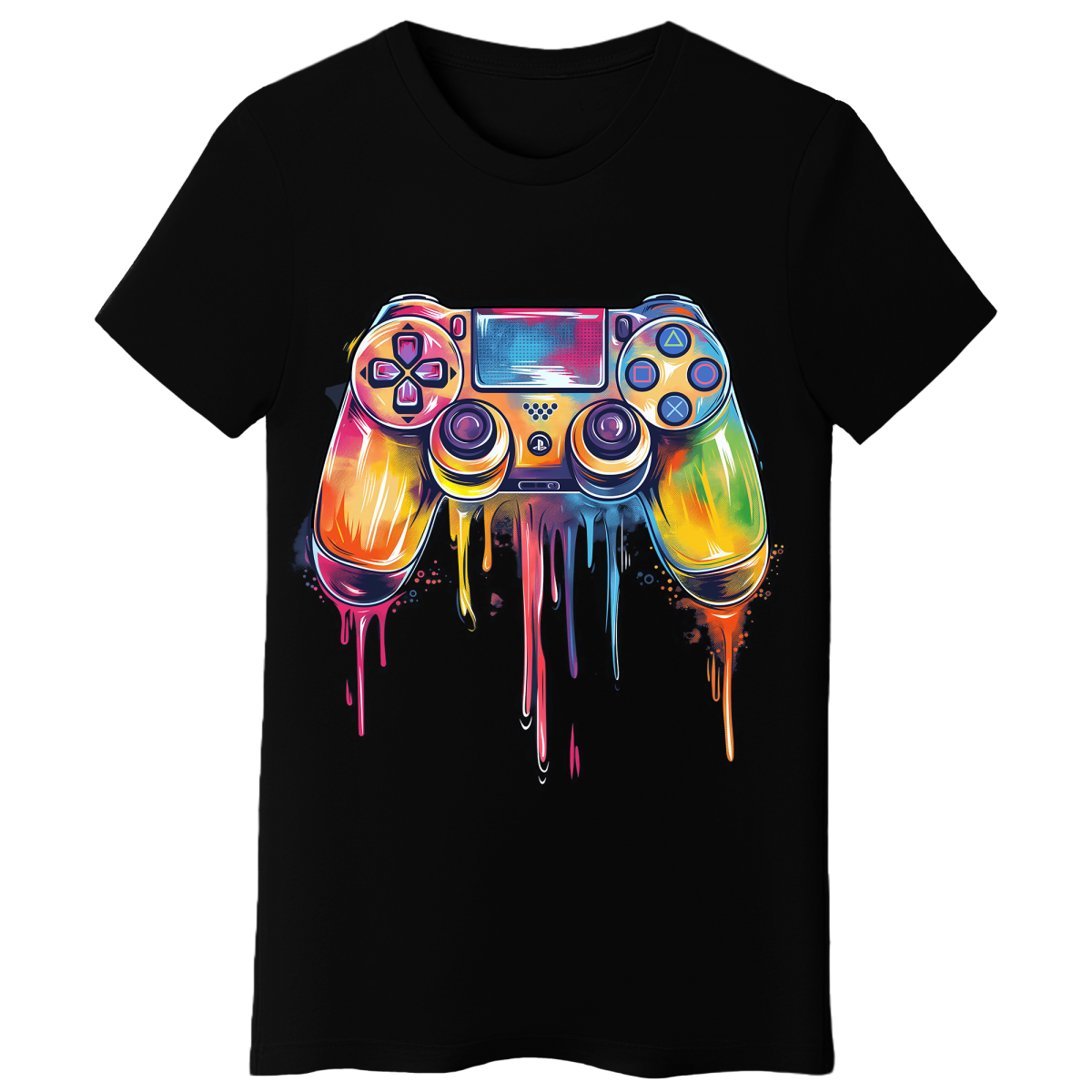 Koszulka Damska Kolorowy Pad - Czarna