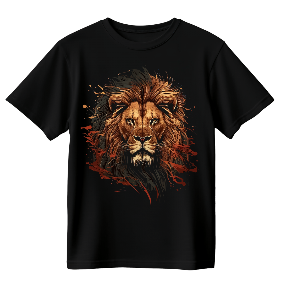 Koszulka Męska Lew - Czarna