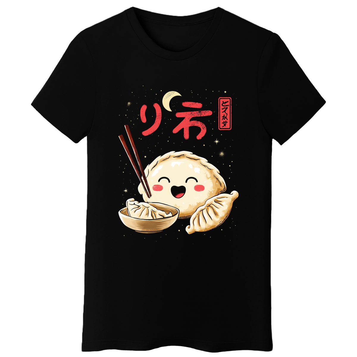 Koszulka Damska Radosny Pierożek - Czarna