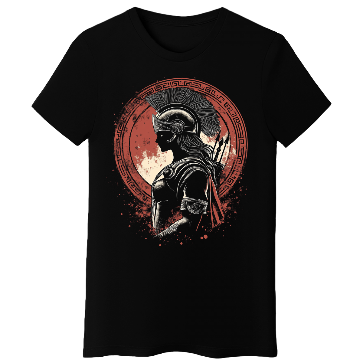 Koszulka Damska Atena Bogini Mądrości - Czarna