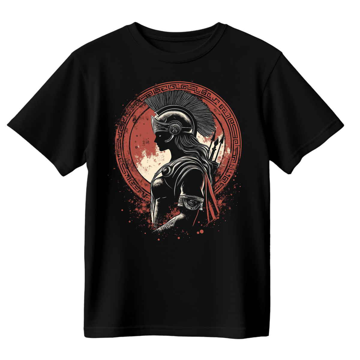 Koszulka Męska Atena Bogini Mądrości - Czarna