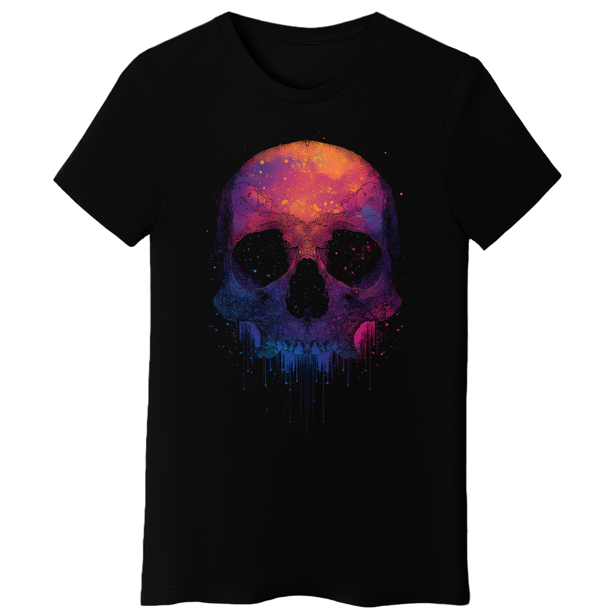 Koszulka Damska Czaszka Zmierzchu - Czarna