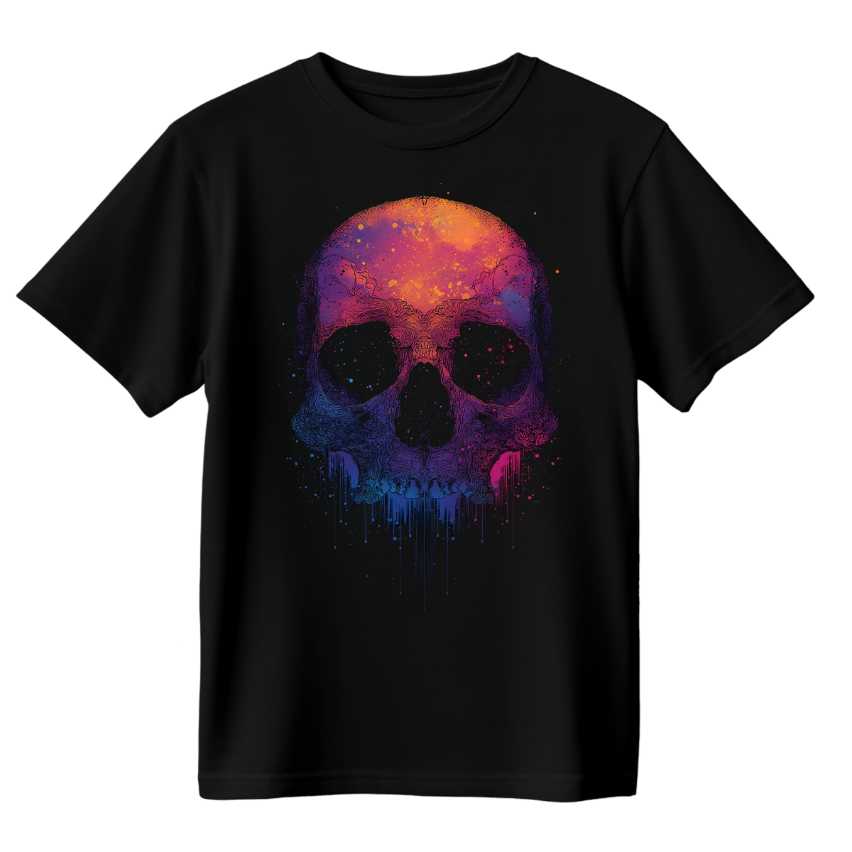 Koszulka Męska Czaszka Zmierzchu - Czarna