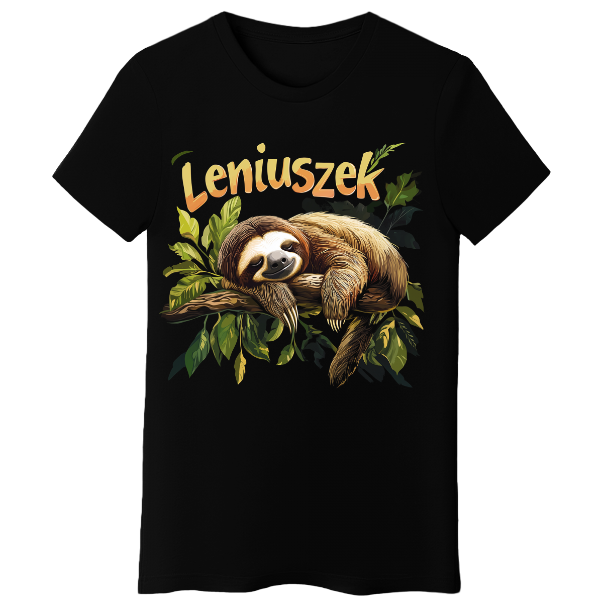 Koszulka Damska Leniuszek - Czarna