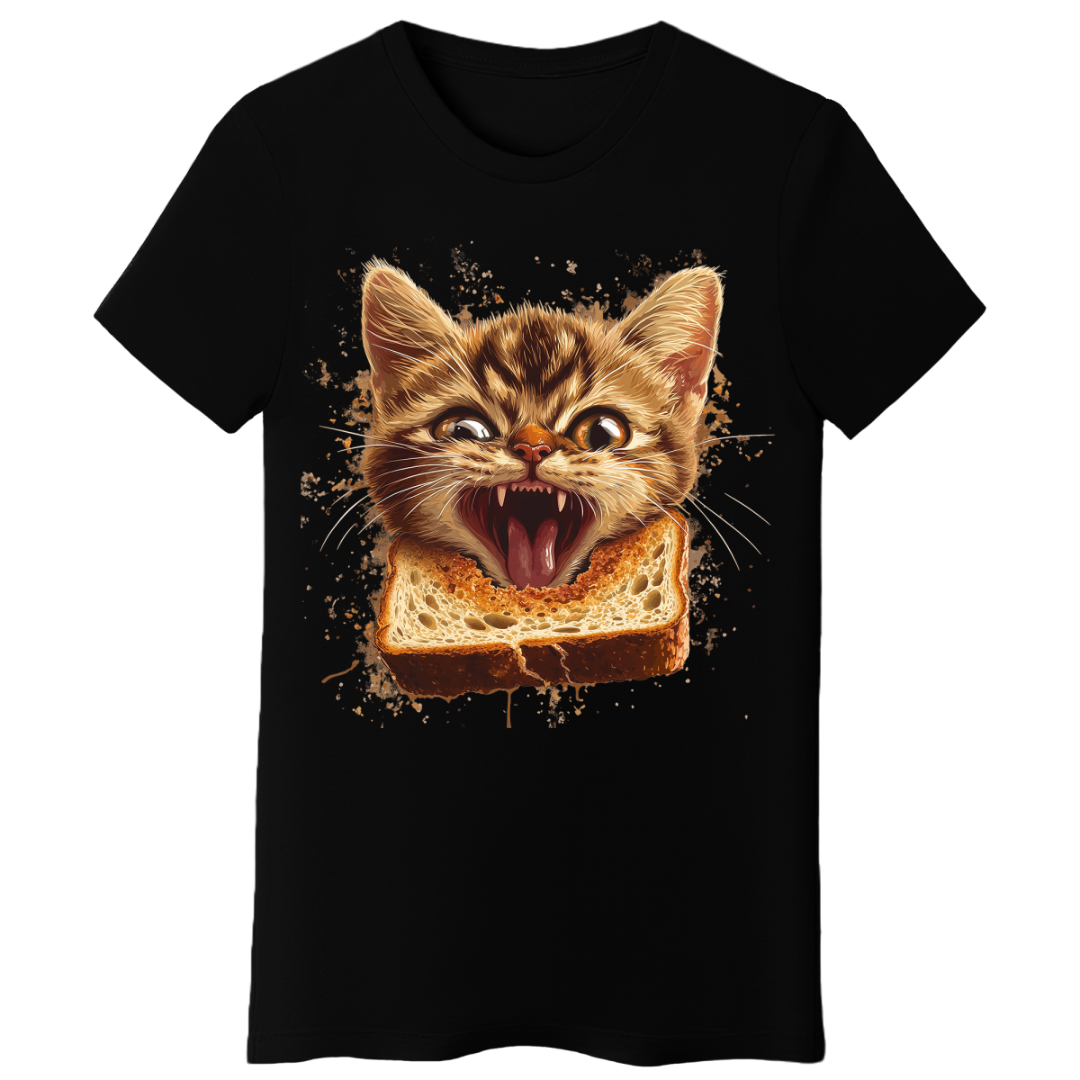 Koszulka Damska Koci Tost - Czarna