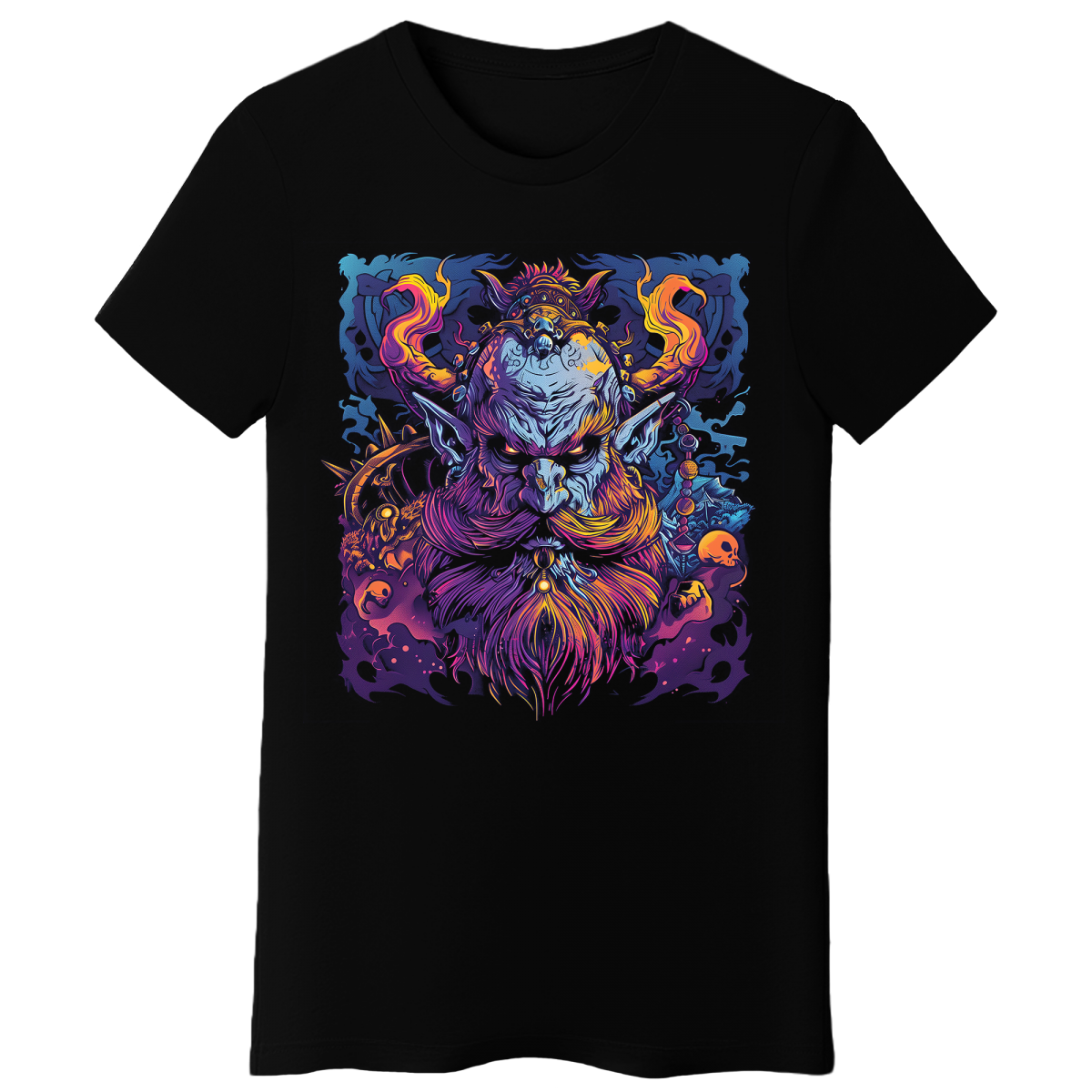 Koszulka Damska Rogaty Król - Czarna