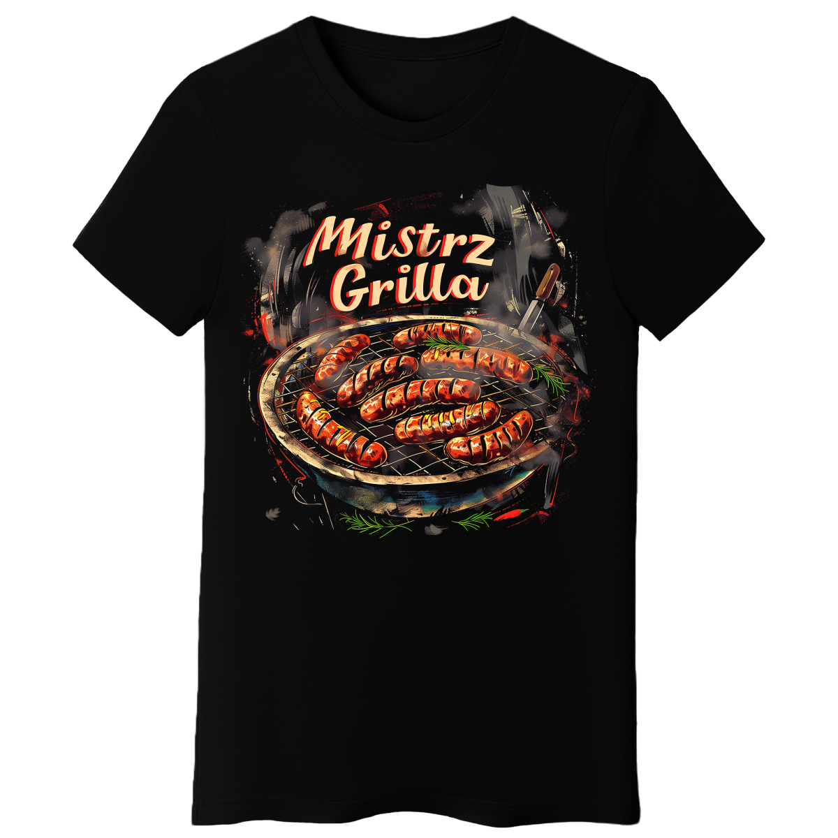 Koszulka Damska Mistrz Grilla - Czarna
