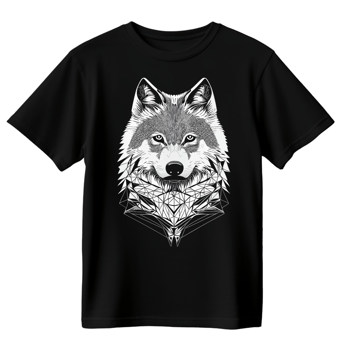 Koszulka Męska Wilk - Czarna