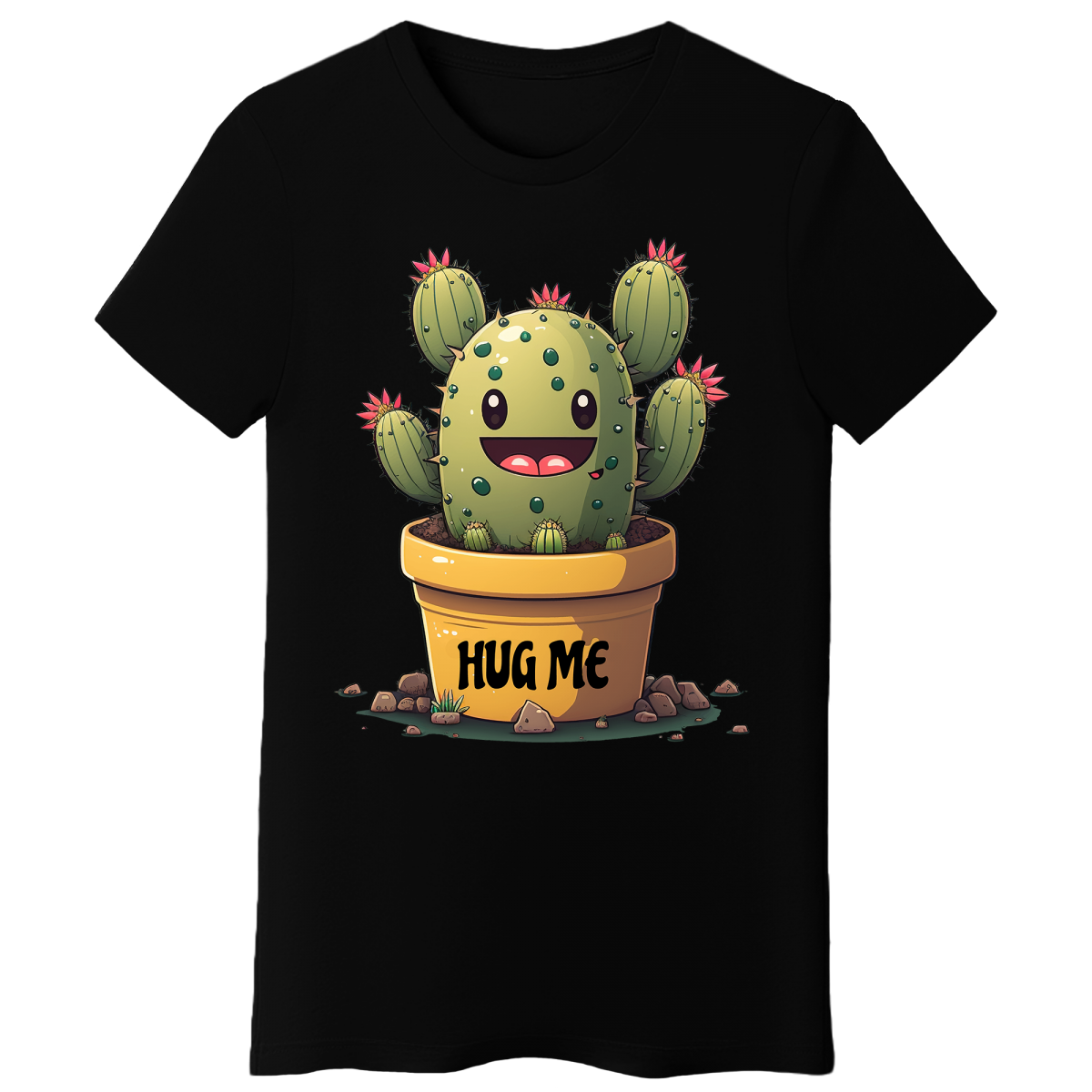 Koszulka Damska Uroczy Kaktus - Czarna
