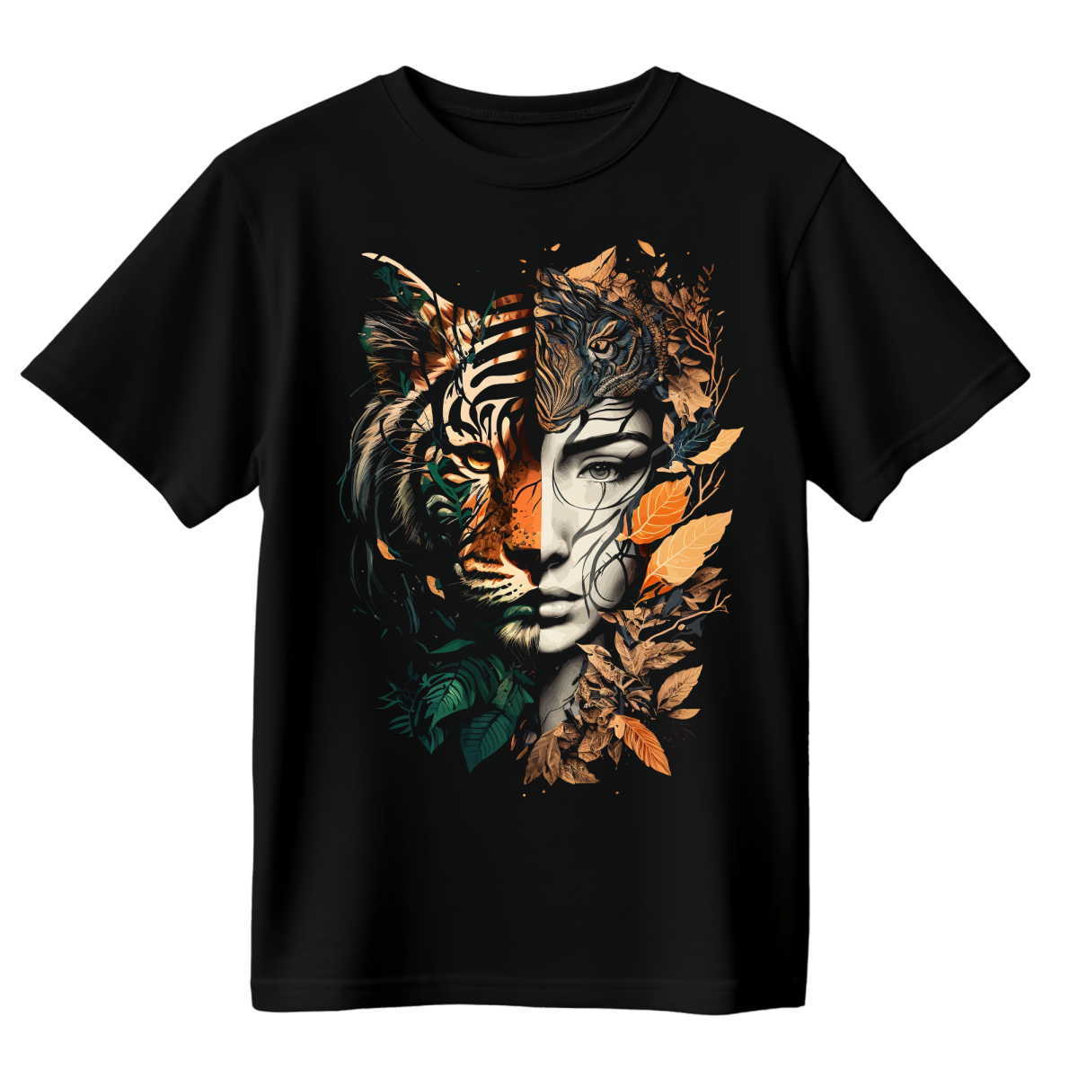 Koszulka Męska Dwie Natury - Czarna