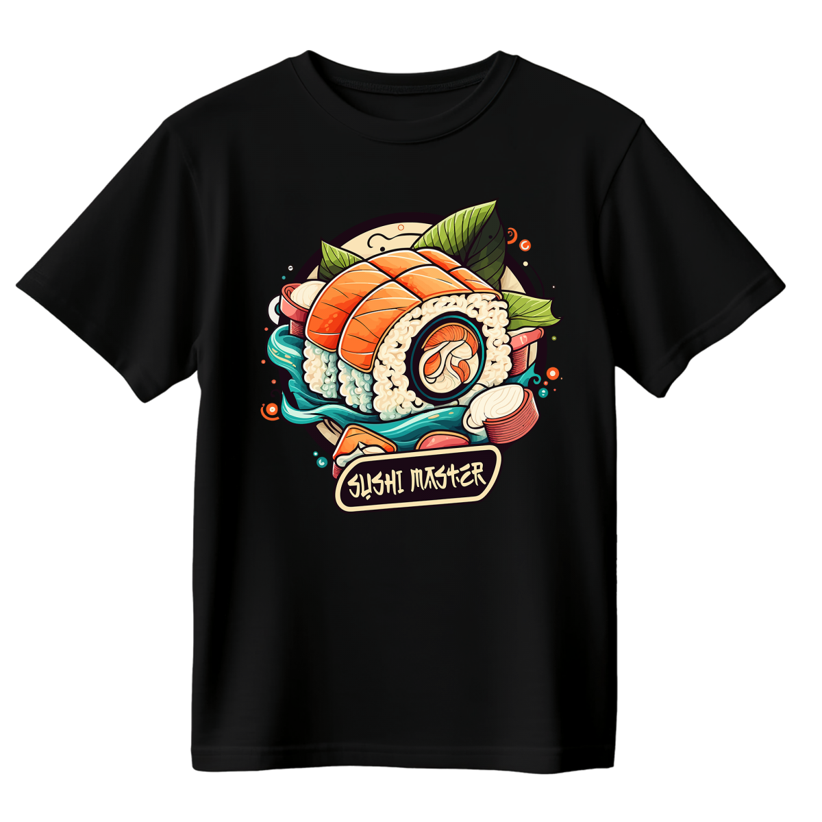 Koszulka Męska Sushi Master - Czarna