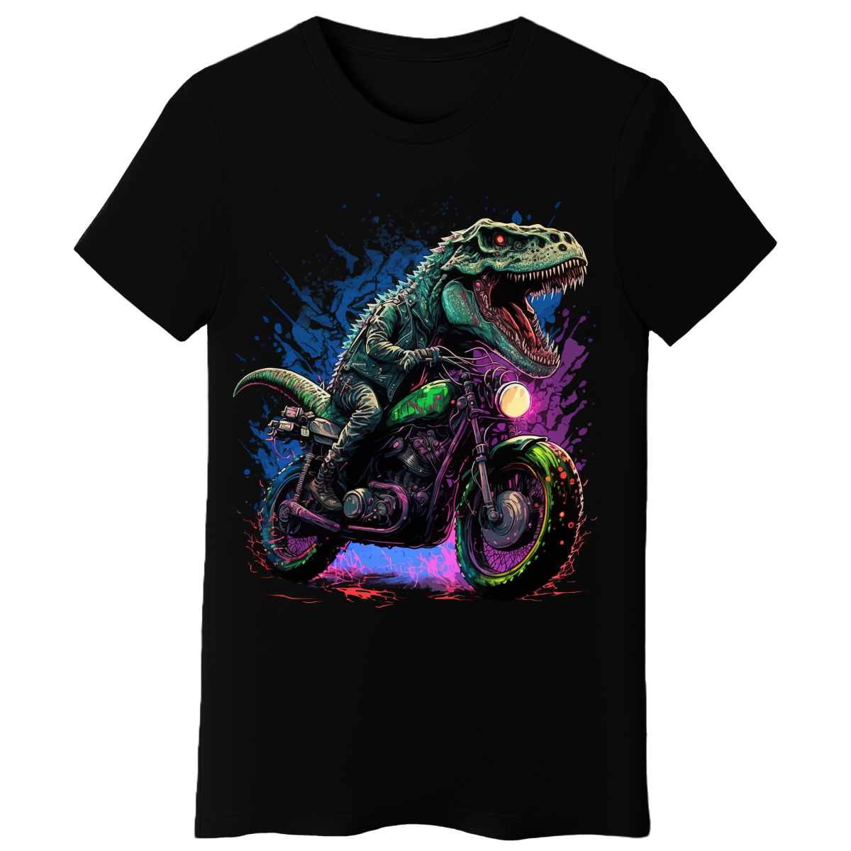 Koszulka Damska Dino Rider - Czarna