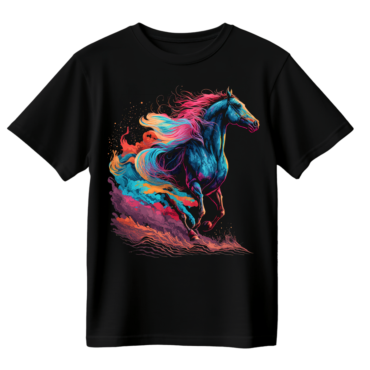 Koszulka Męska Dziki Galop - Czarna