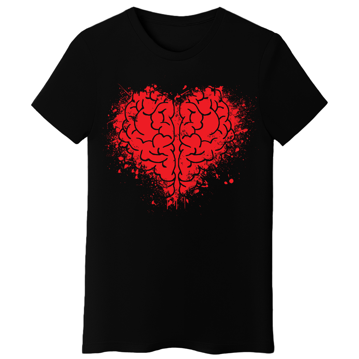 Koszulka Damska Serce I Rozum - Czarna