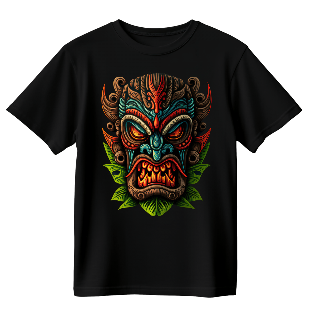 Koszulka Męska Gniew Tiki - Czarna