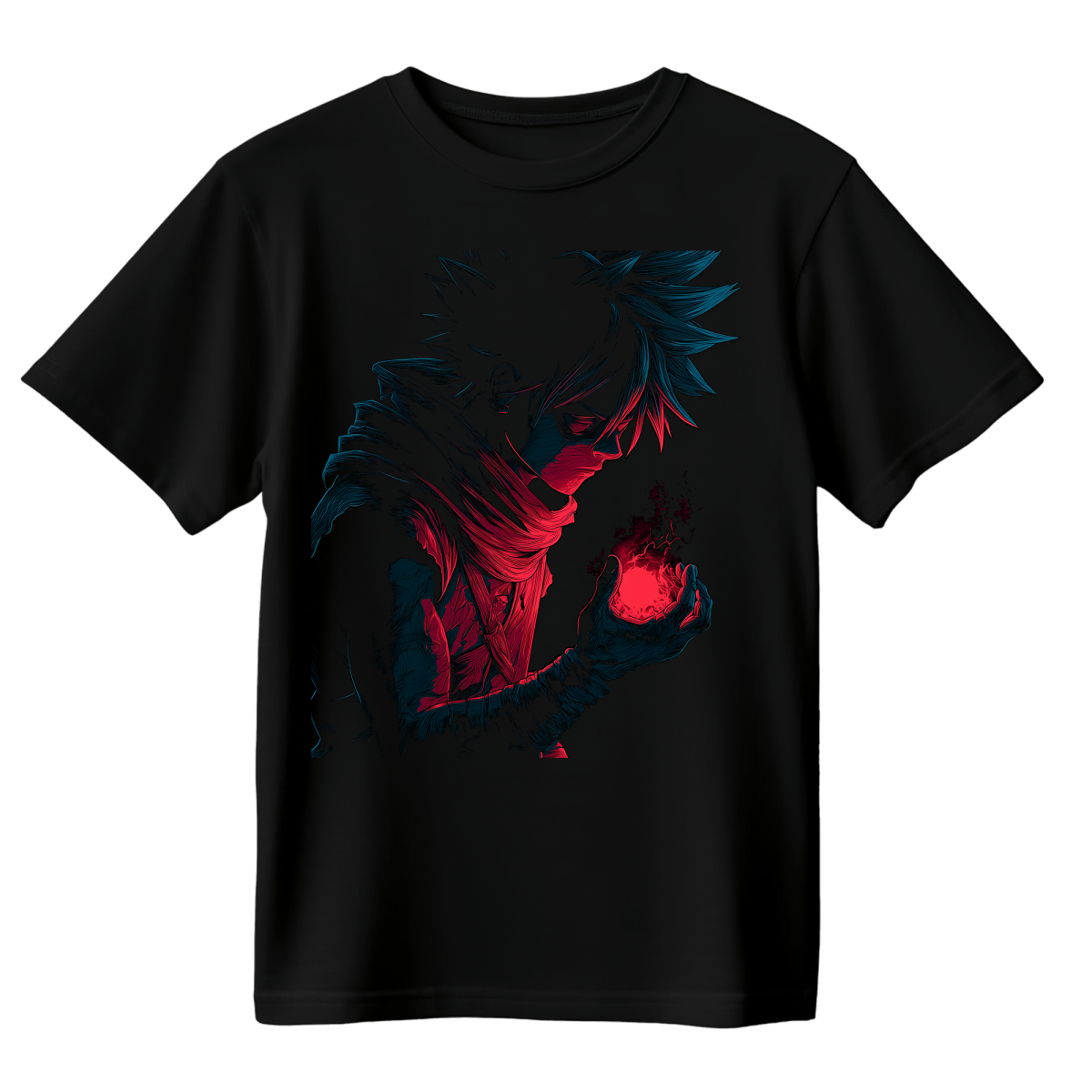 Koszulka Męska Płomień Mocy - Czarna