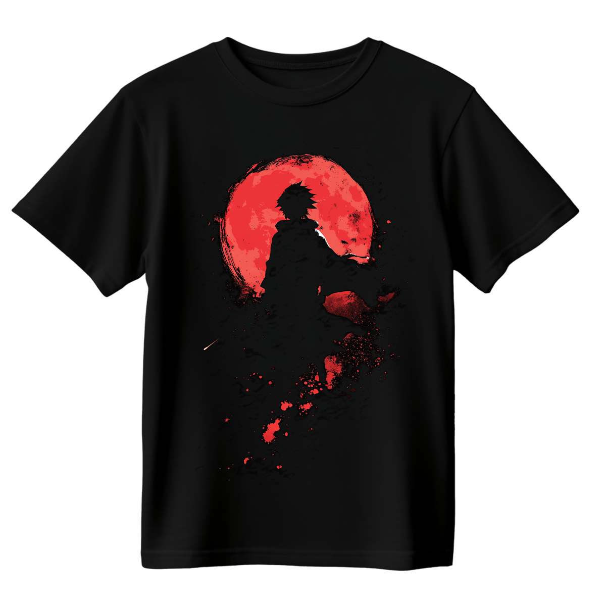 Koszulka Męska Samotny Wojownik - Czarna