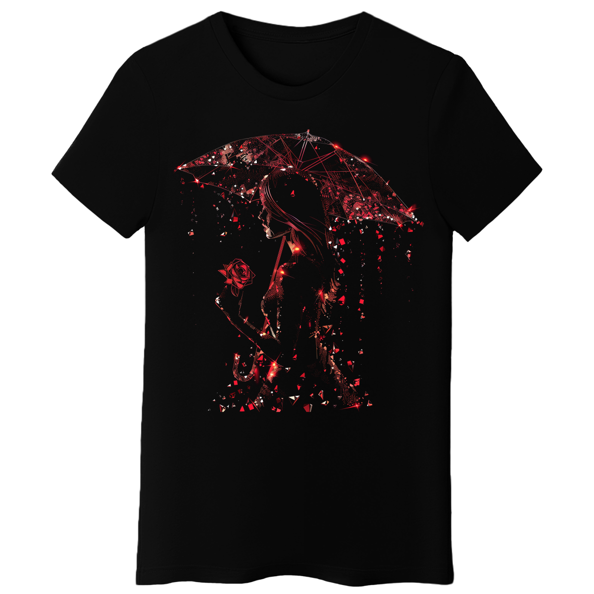 Koszulka Damska Samotny Spacer - Czarna