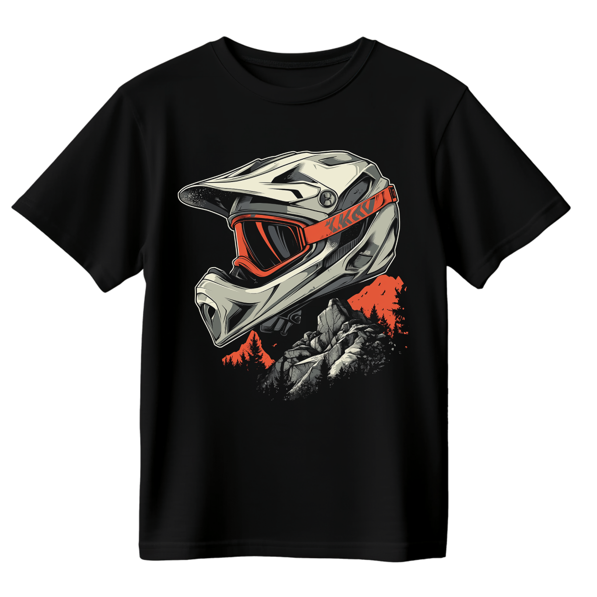 Koszulka Męska Górski Rider - Czarna