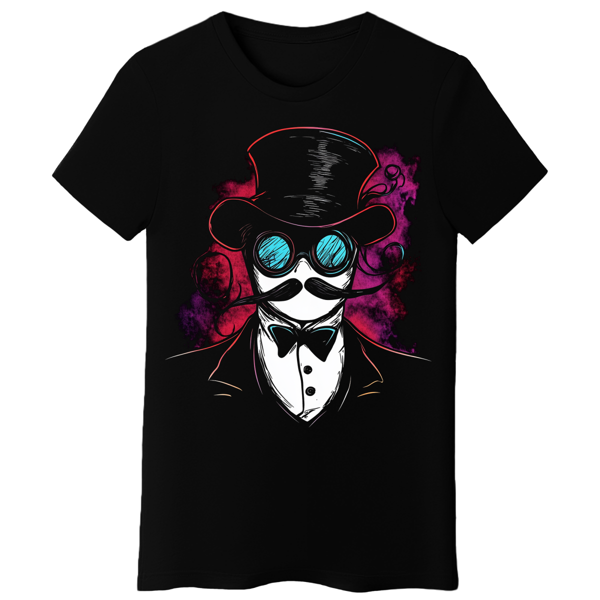 Koszulka Damska Dżentelmen Steampunk - Czarna