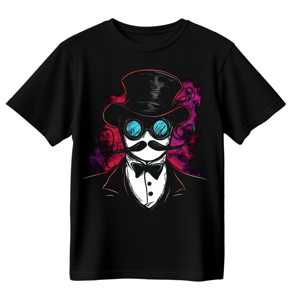 Koszulka Męska Dżentelmen Steampunk - Czarna