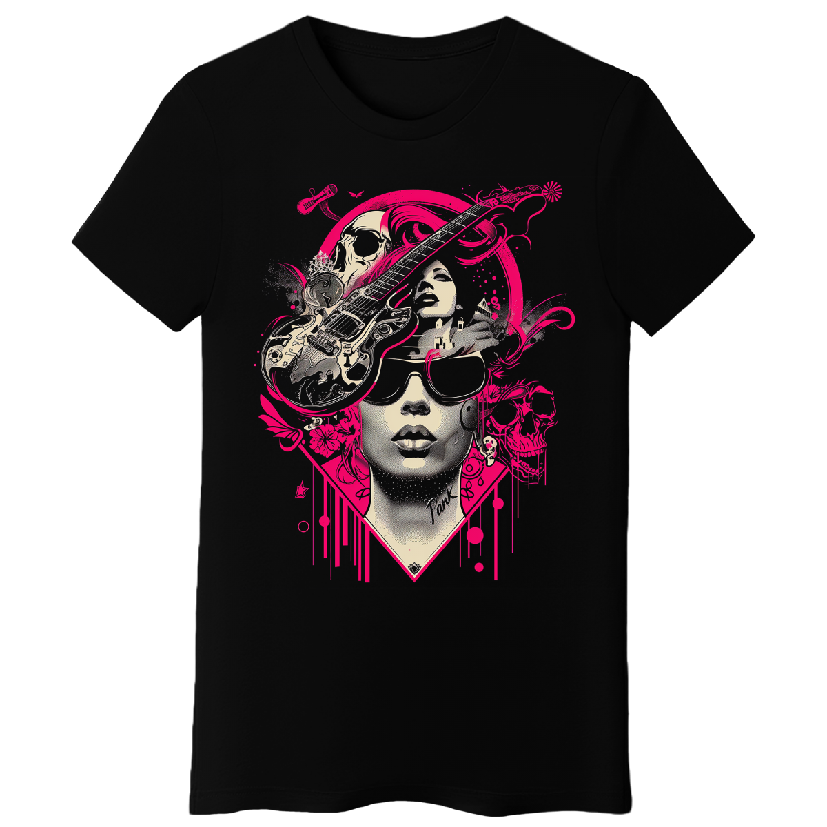 Koszulka Damska Rockowa Dusza - Czarna