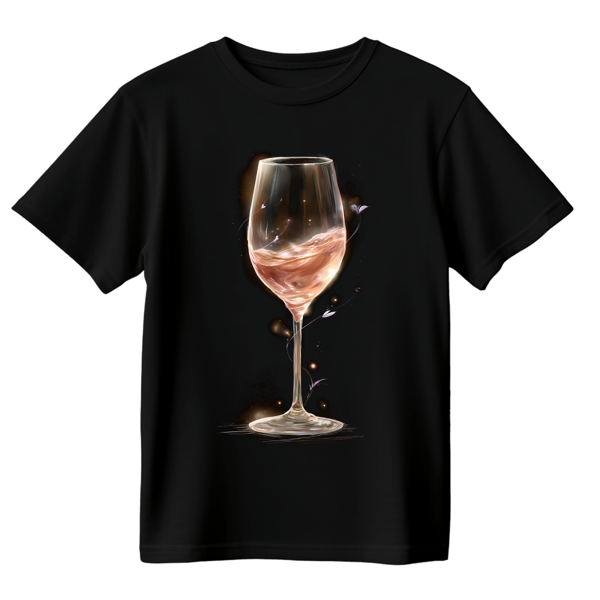 Koszulka Męska Magia Wina - Czarna