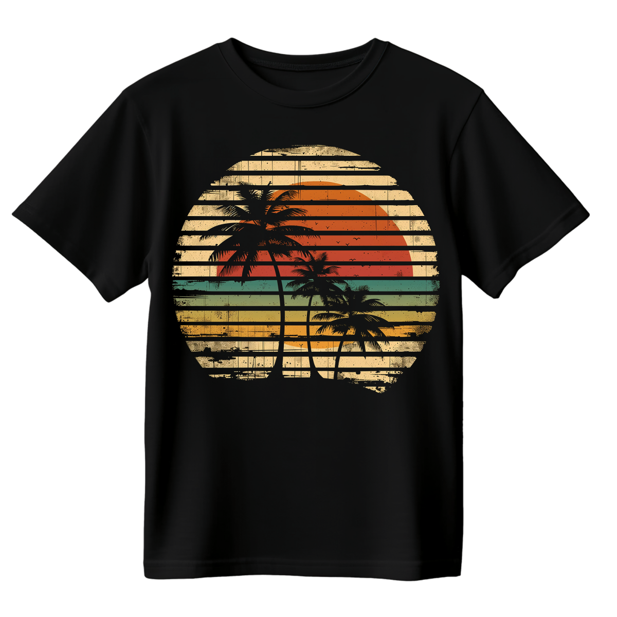 Koszulka Męska Tropikalny Zachód - Czarna