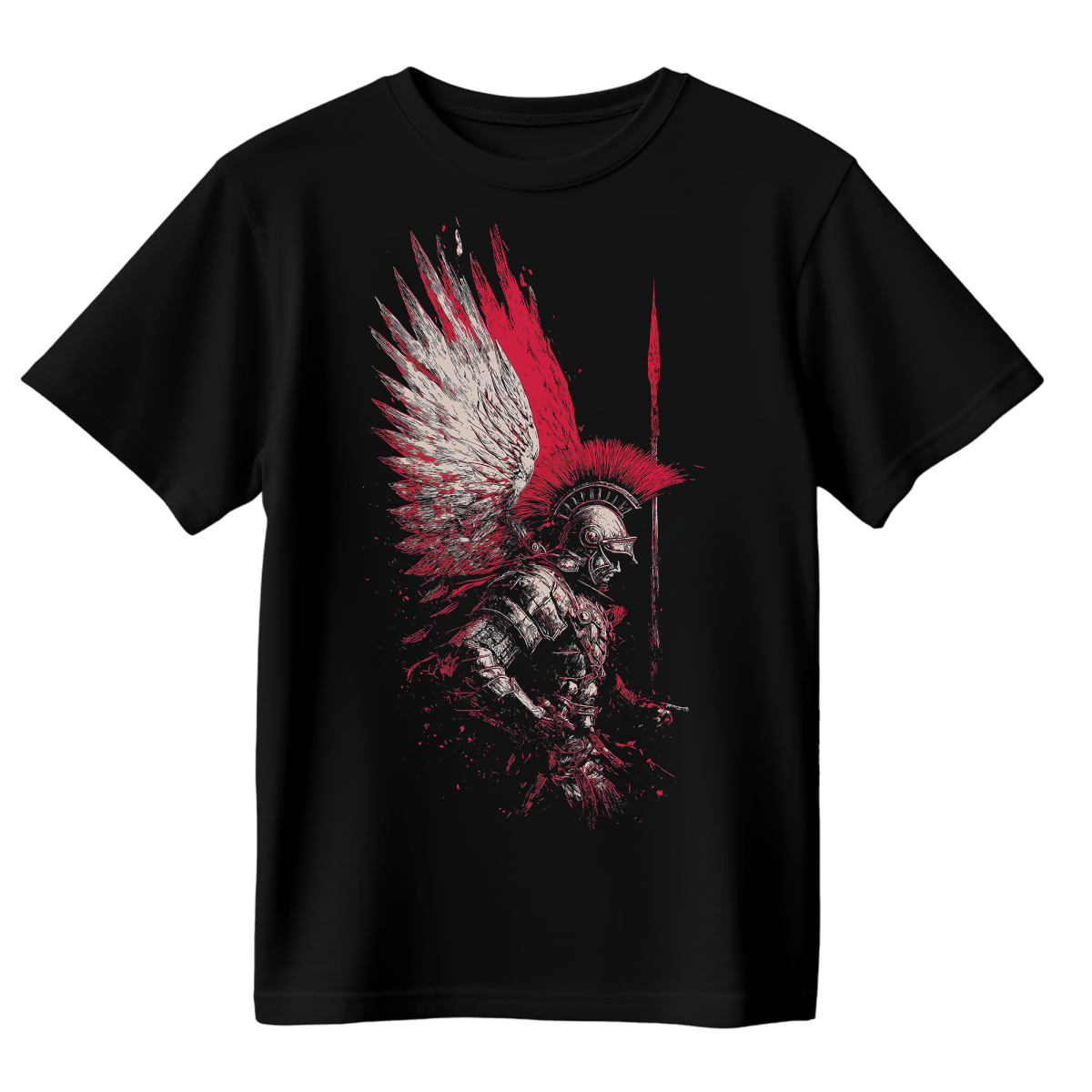 Koszulka Męska Duch Husarii - Czarna